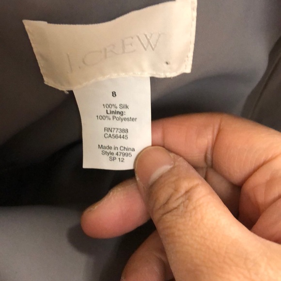 J Crew Kylie grey one shoulder bridesmaid dress - Picture 9 of 10